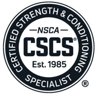 A logo of certified strength and conditioning specialist